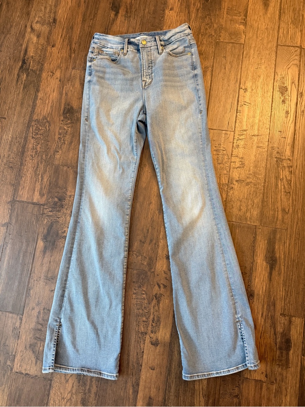 Good American Flare Jeans with Slit